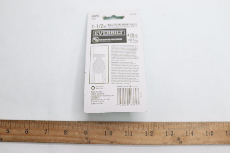 Everbilt Wall/Ceiling Mount Pulley Zinc-Plated 1-1/2&quot; 430 803