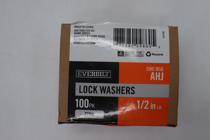 (100-Pk) Everbilt Lag Screw Hex Zinc Plated 1/4" x 1" 	804860