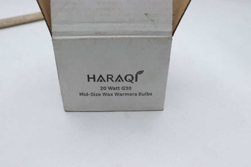 (4-Pk) Haraqi Wax Warmer Bulbs Incandescent Candelabra Base 20W Clear G12 E30