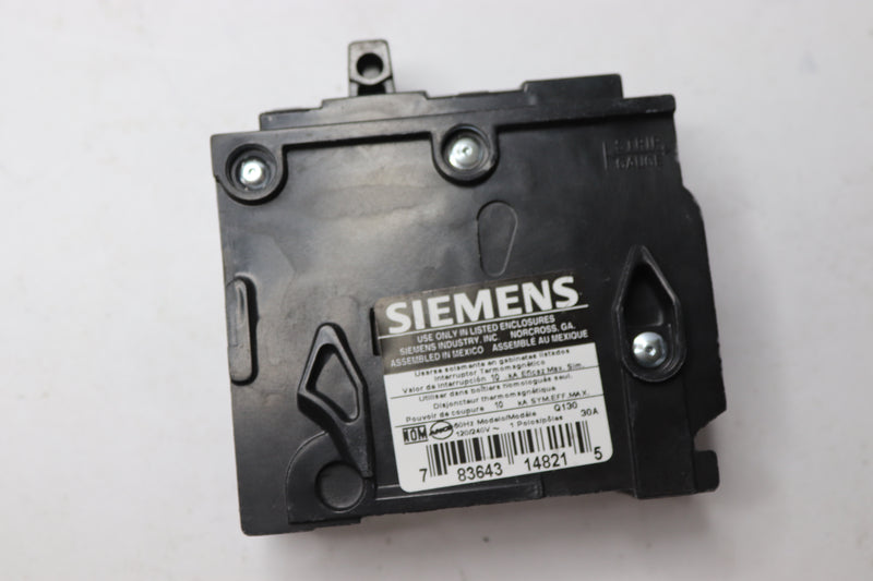 Siemens Circuit Breaker 1-Pole 30 Amp 120V Q130