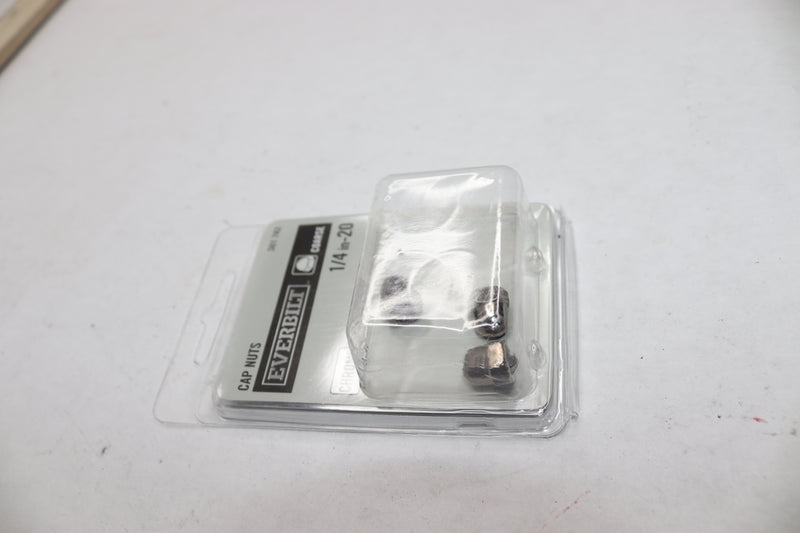 (3-Pk) Everbilt Cap Nuts Chrome 1/4"-20 Thread Pitch 381742