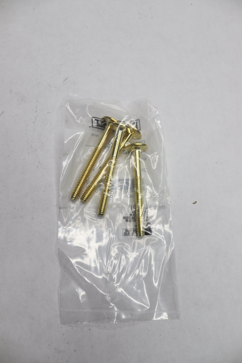 (4-Pk) Everbilt Narrow Connecting Bolt Brass 1/4" x 2-3/8" 465925