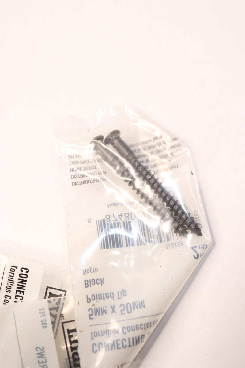 (2-Pk) Everbilt Phillips Connecting Screw Black 5mm x 50mm 492757