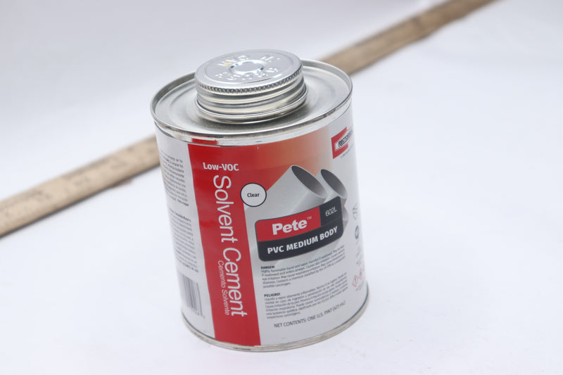 Rectorseal Solvent Cement Pete Clear For PVC 16 oz. 55926