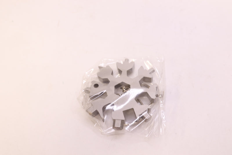Doogaxoo Snowflake Multi Tool Bottle Opener Steel Silver
