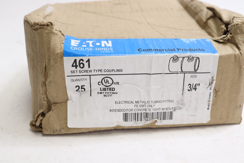 Eaton Crouse-Hinds Series Screw Type Coupling Set UL Listed 3/4" 461 - 25 Pack