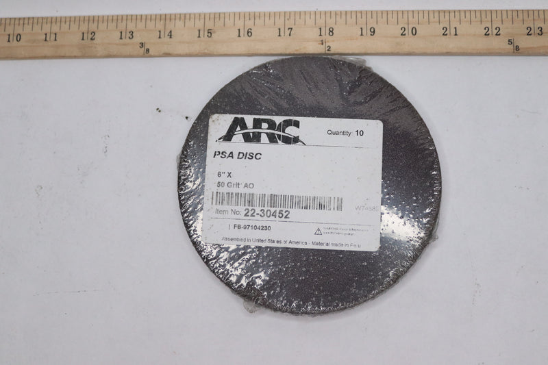 (10-Pk) Arc Abrasives PSA Sanding Disc Coarse Aluminum Oxide 50-Grit 24"