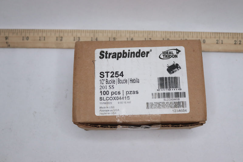 (100-Pk) Strapbinder Buckles 201 Stainless Steel 1/2” ST254