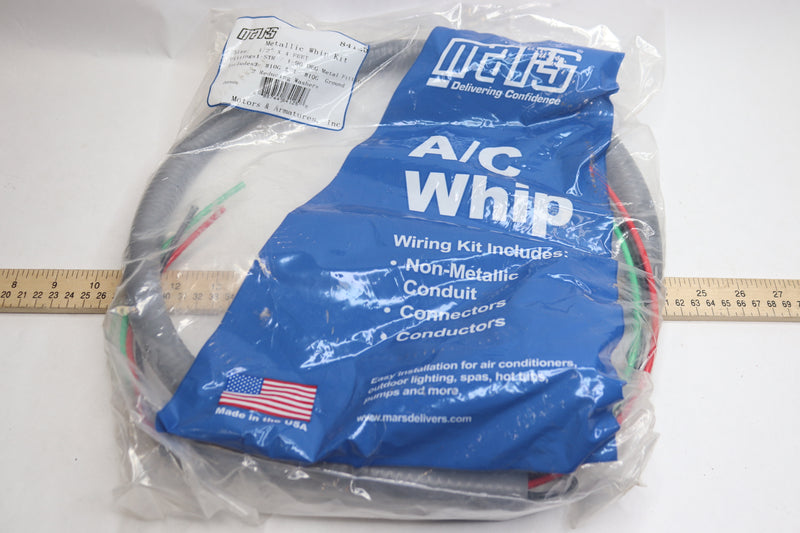 MARS High Quality Metallic Whip Kit UL 1/2" x 4'  w/ 2 Reducing Washer 84125