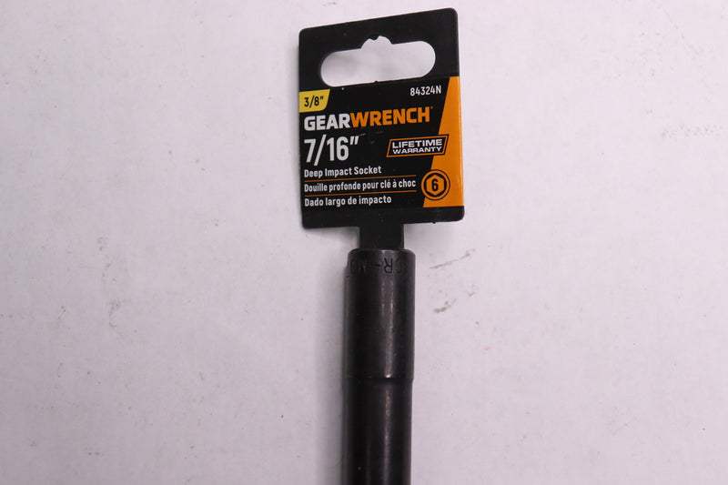 Gearwrench 6 Point Deep Impact SAE Socket 3/8" Drive x 7/16" 84324N