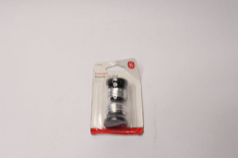 (2-Pk) GE Polarized Handy Plug Convert Light Bulb to Outlet Socket Adapter 54276