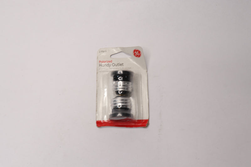 (2-Pk) GE Polarized Handy Plug Convert Light Bulb to Outlet Socket Adapter 54276