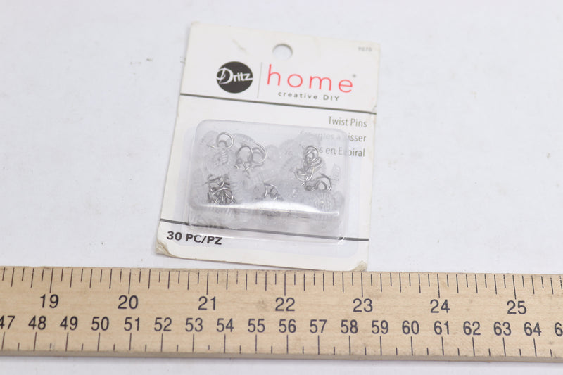 (30-Pk) Dritz Home Twist Pins with Clear Heads 9070