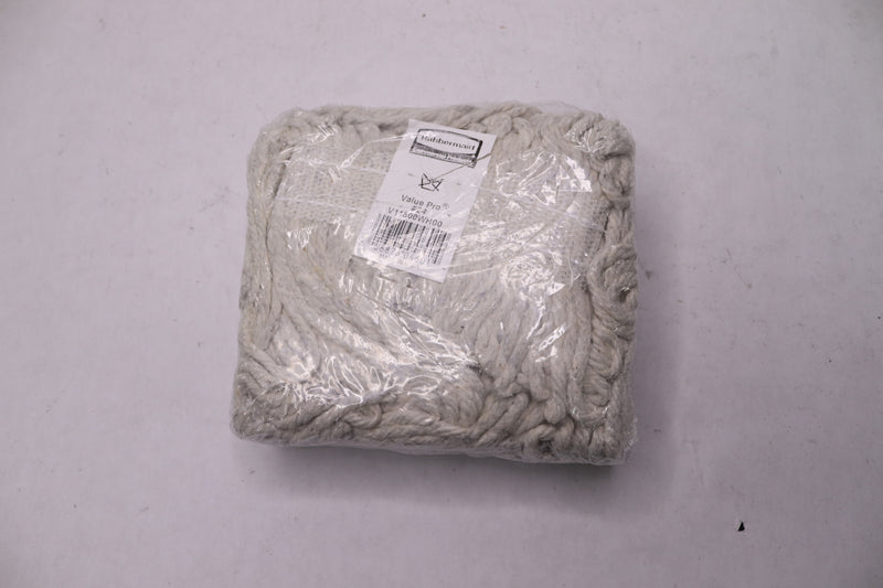 Rubbermaid Commercial Economy Cut-End Cotton Wet Mop Head White 24oz 1"