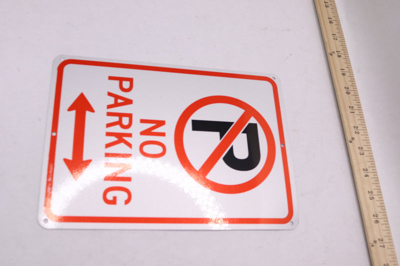 (4-Pk) Faittoo No Parking Sign With Symbol With Arrow 10" x 7" 1007NPB