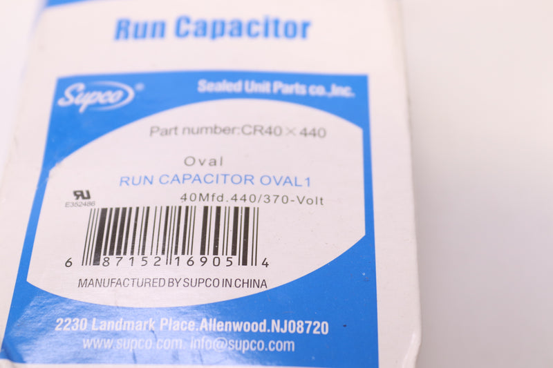 Supco  Run Capacitor Oval CR40X440