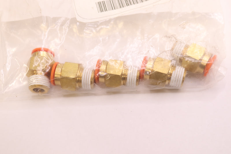 (5-Pk) SMC Brass Male Adapter 145psi 3/8" KQ2H11-02AS