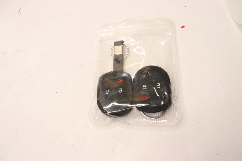 (2-Pk) Infipar FOB Key Case Cover Protector Keyless Silicone Black 164-R8070