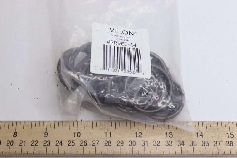 (14-Pk) Ivilon Drapery Curtain Clip Rings Oil Rubbed Bronze SR961-14