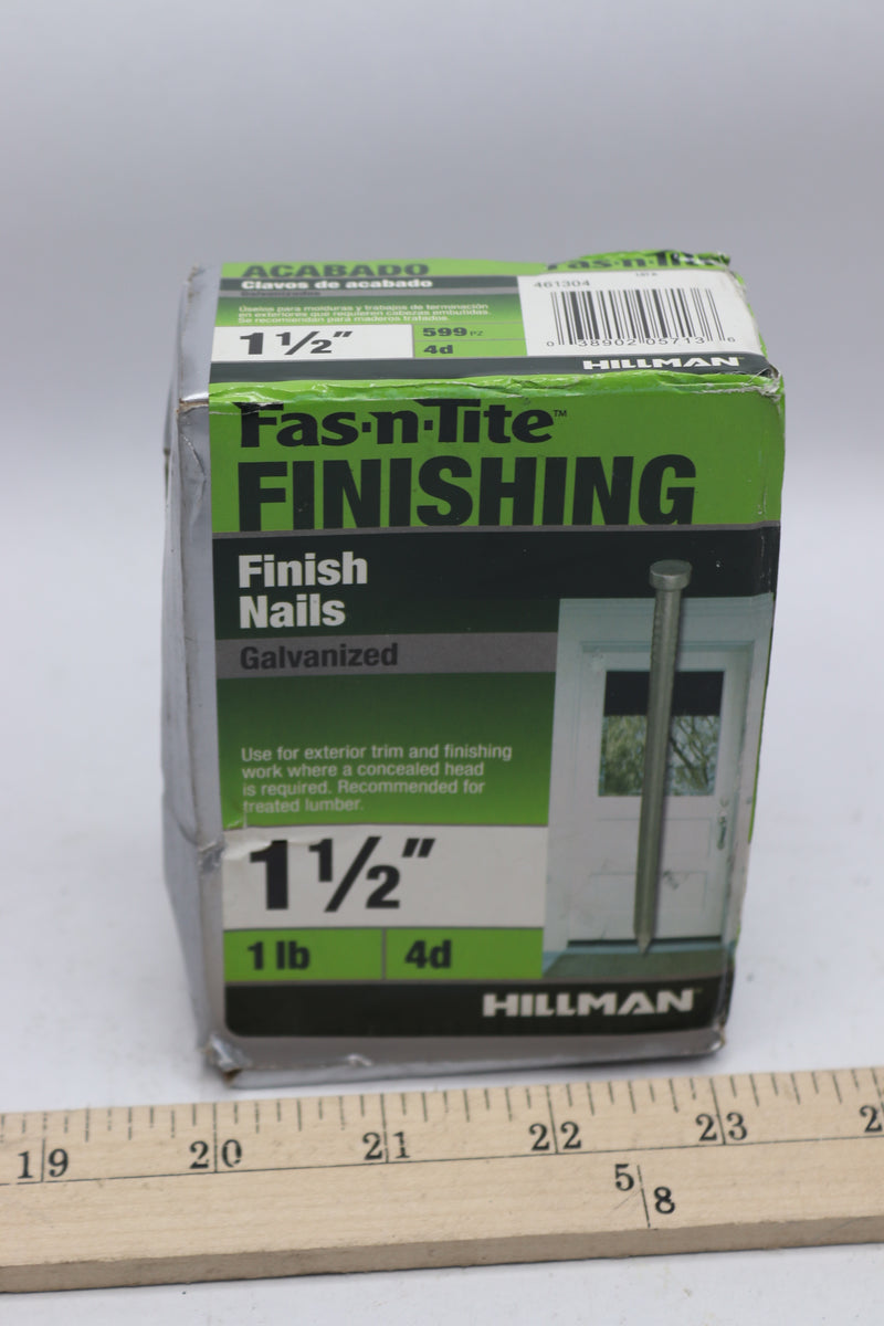 Hillman Fast-n-Tite Finish Nails Hot Dipped Galvanized 1.5" x 4D 1 lb. 461304