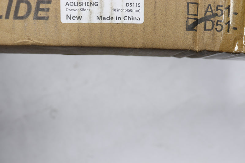 (2-Pk) Aolisheng Heavy Duty Ball Bearing Drawer Slides 18"  D5115