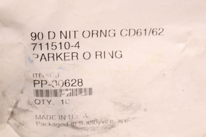 (10-Pk) Parker Nitrile 90 Durometer O-Rings Code 61/62 Flanges 1-In 711510-4