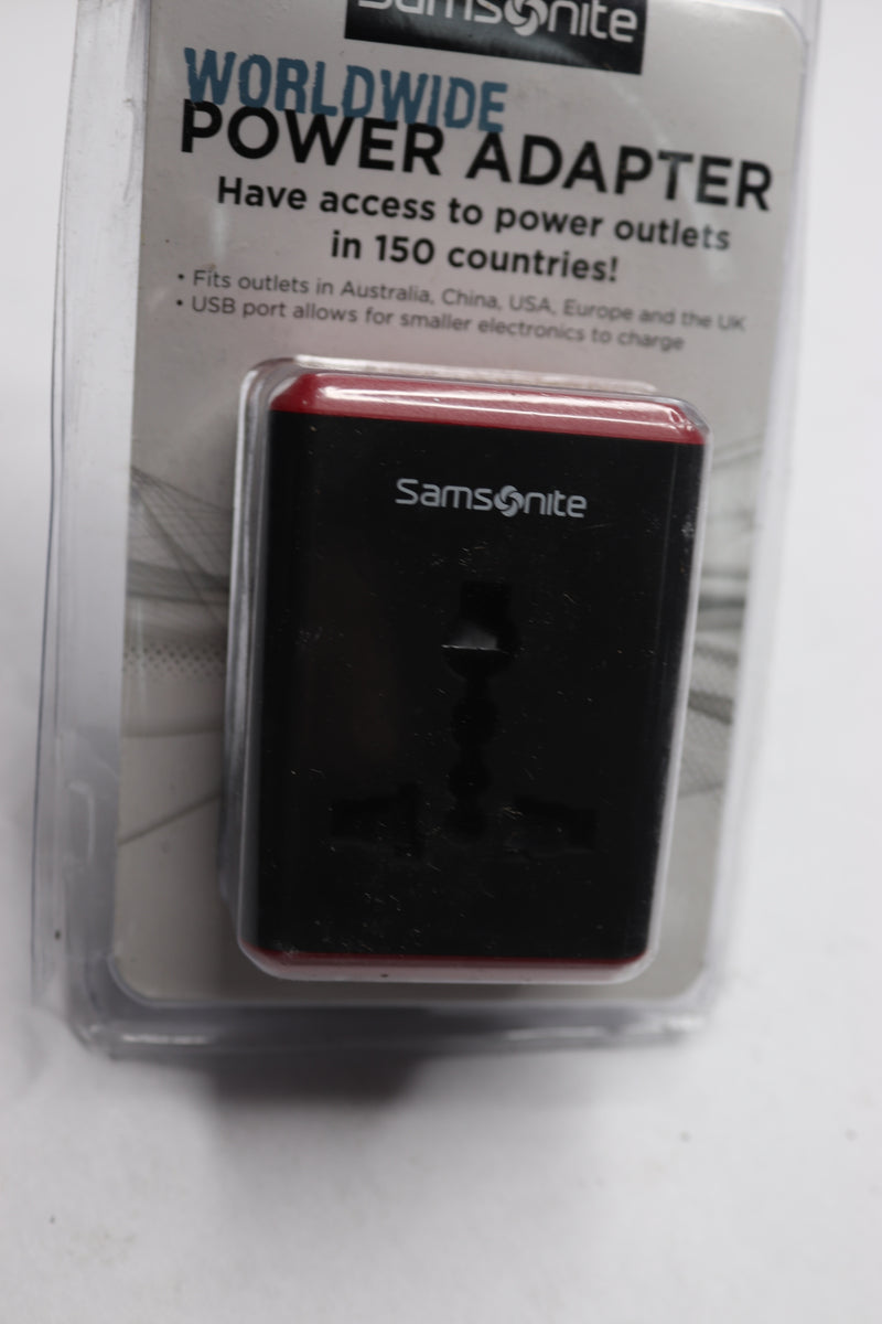 Samsonite Worldwide Power Adapter Black/Red 49843-1073
