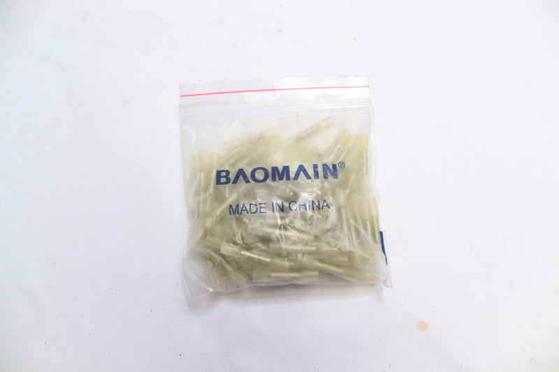 (100-Pk) Baomain Butt Splice Connector 26-22 AWG Yel 31030
