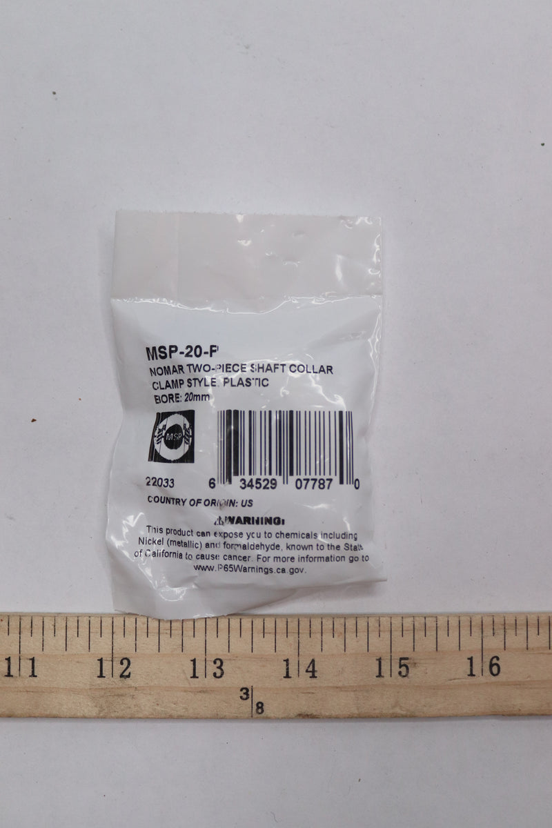 Ruland Two-Piece Shaft Collar Plastic 20mm MSP-20-P