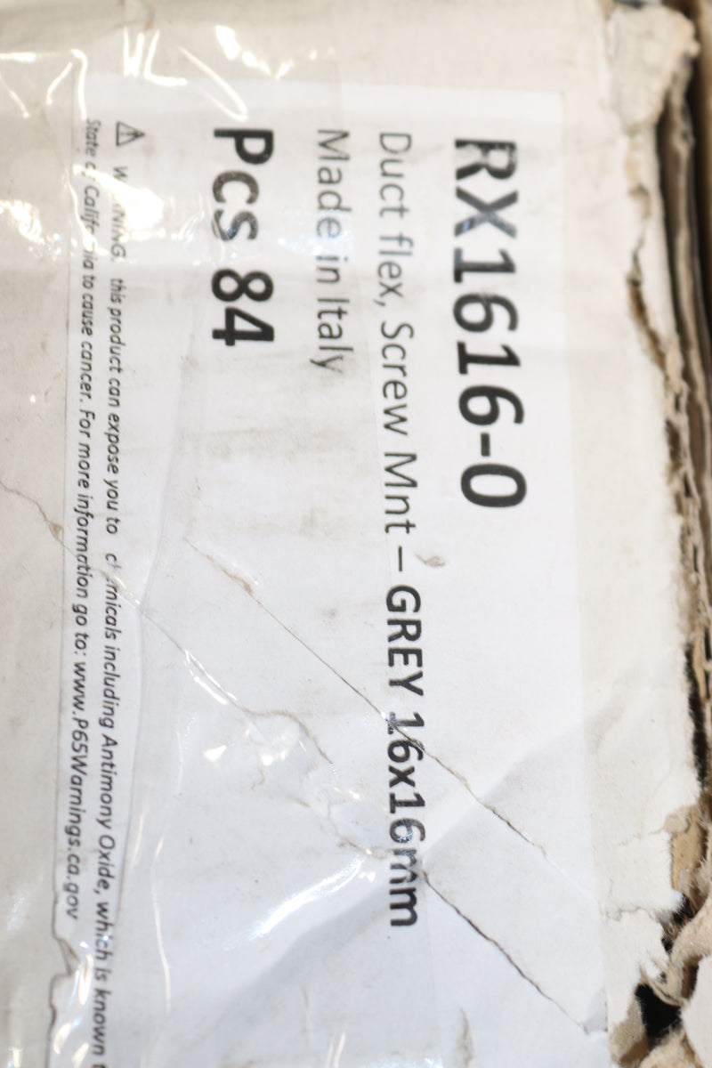 (84-Pk) Essentra Duct Flex Screw Mount Grey 16mm Bundle Dia. RX1616-0