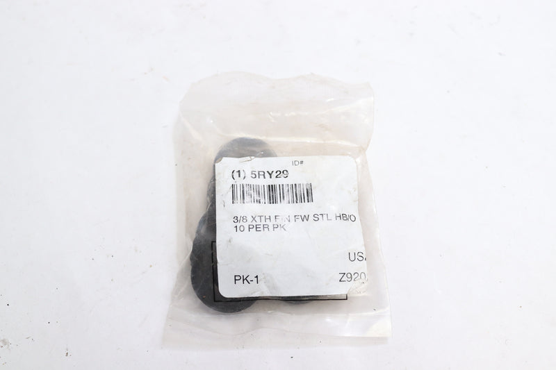 (10-Pk) Grainger Approved Steel Extra Thick Washer Black 3/8" Z9202