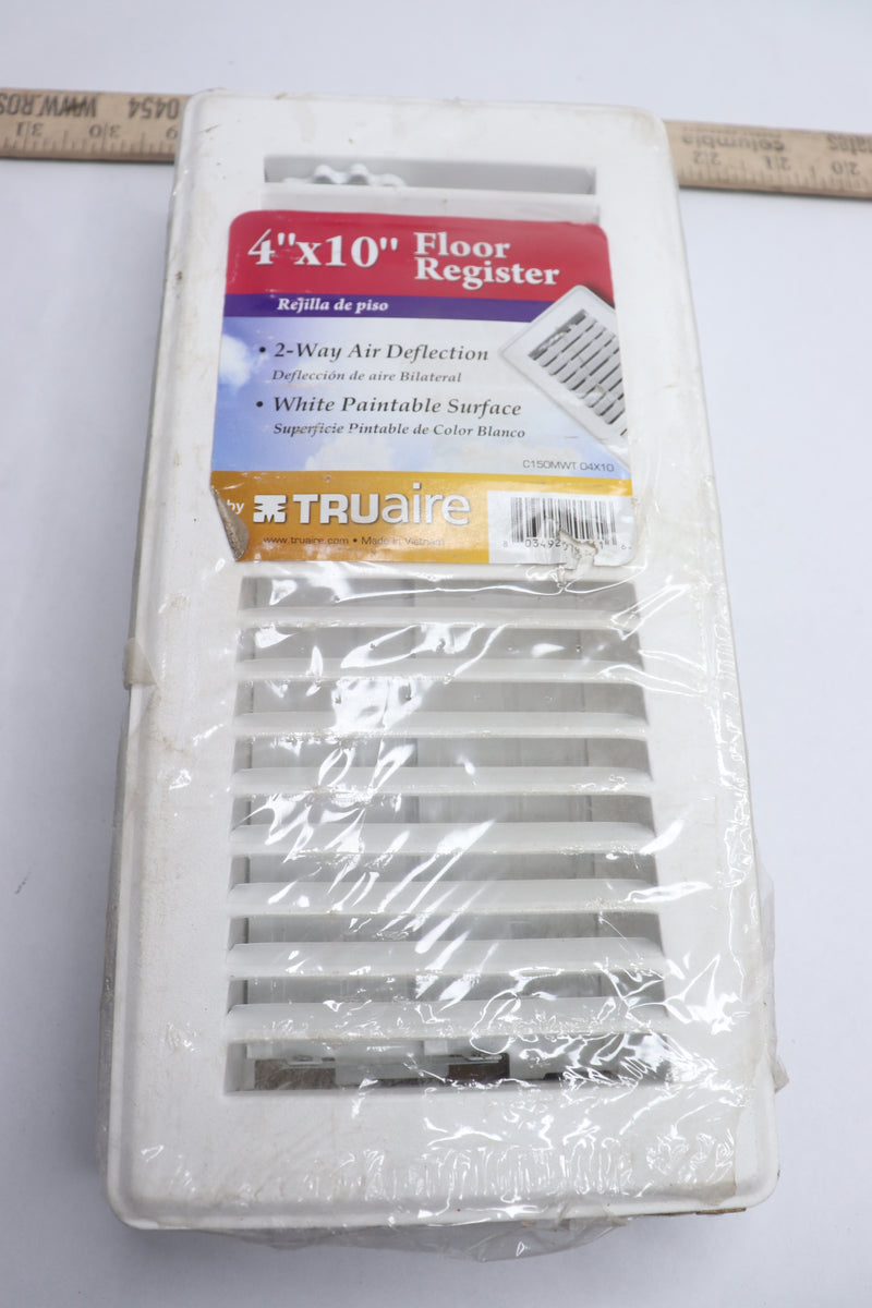 Truaire Floor Register White 4" x 10" C150MWT