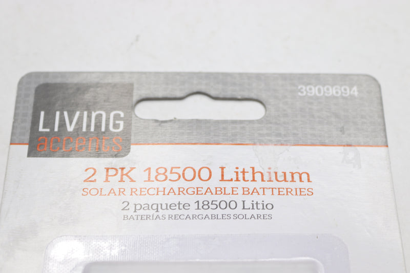 (2-Pk) Living Accents Lithium Phosphate Solar Rechargeable Battery 3.2V 3909694