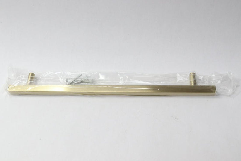 (5-Pk) Goldenwarm Square T-Bar Drawer Handle Brushed Brass 10" CTC LS1212GD256