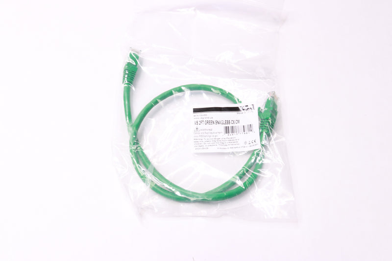 (10-Pk) Quiktron CAT6 Patch Cord Green 24 AWG 2' 576-120-002