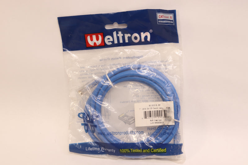 Weltron Cat.6 Patch Network Cable 90-C6CB-BL-007