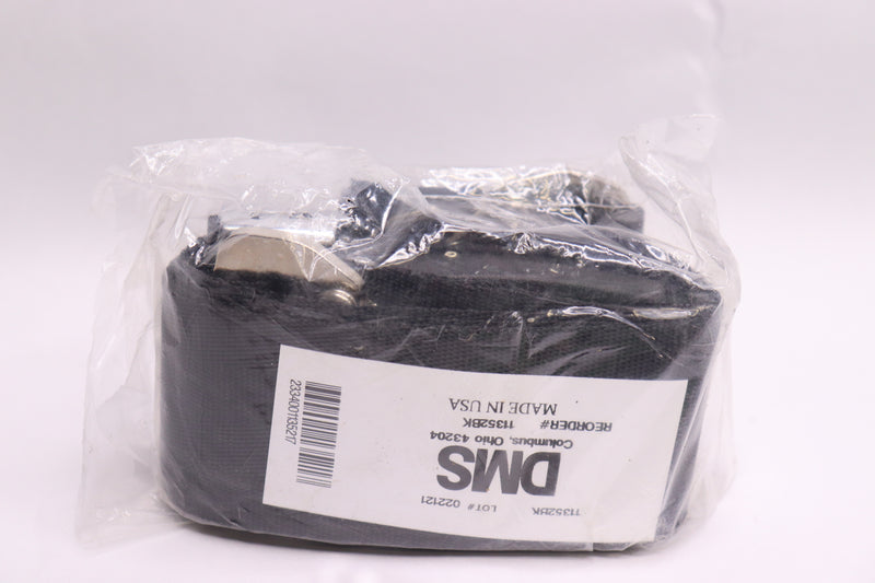 DMS Buckle & Non-Swivel Clip Spine Board Black Strap Nylon Metal 5'