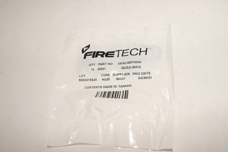 (10-Pk) FireTech Collar Quad Ring Black QR41