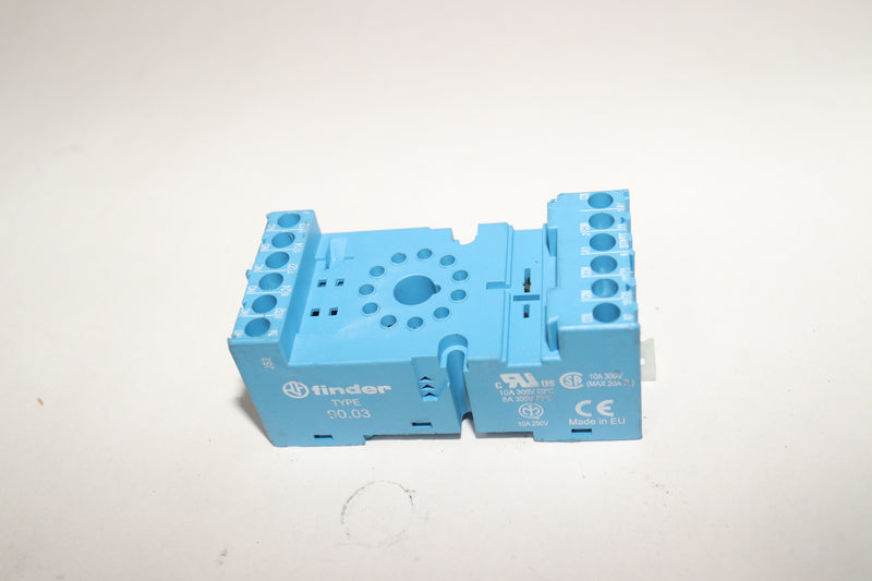 Finder Relay Socket Blue 10A 90.03