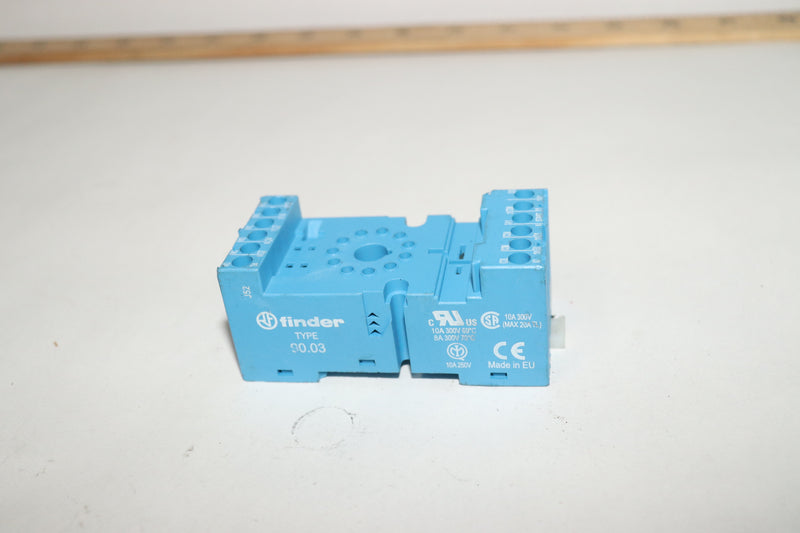 Finder Relay Socket Blue 10A 90.03