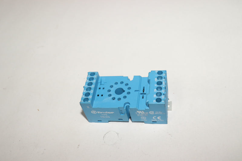 Finder Relay Socket Blue 10A 90.03