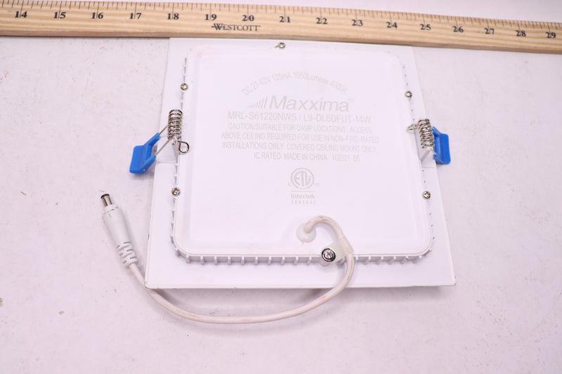 Maxxima Daylight Square IC Rated Canless Recessed Integrated LED Kit 4000K 6"