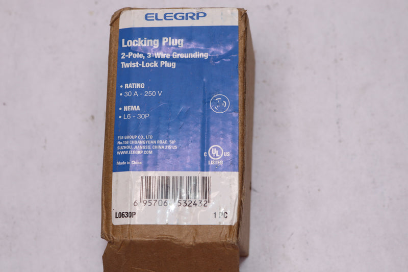 ELEGRP Locking Plug Generator Twist Lock Adapter Plug 2-Pole 3W 30A 250V
