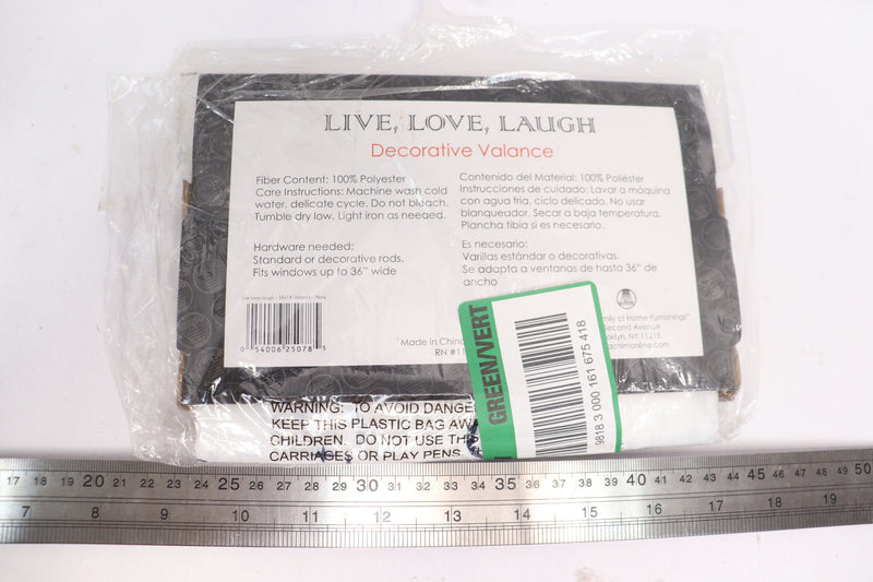 Achim Live, Love, Laugh Window Curtain Valance 58" x 14"