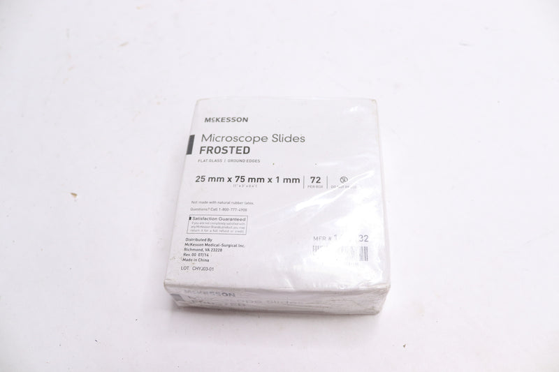 (72-Pk) McKesson Frosted Microscope Slide 25mm x 75mm x 1mm 16-7132