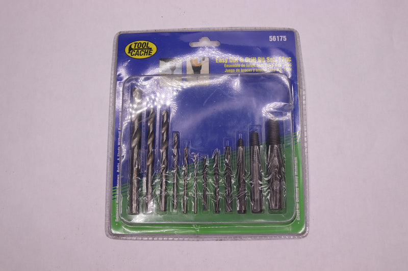 Tool Cache Easy Out & Drill Bit Set 12-Pcs 56175