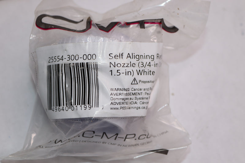 CMP Self-Aligning Return Nozzle White 3/4" , 1.5" 25554-300-000
