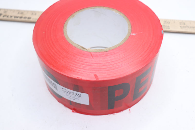 Shurtape Danger Tape Red 3' x 1000' 232532