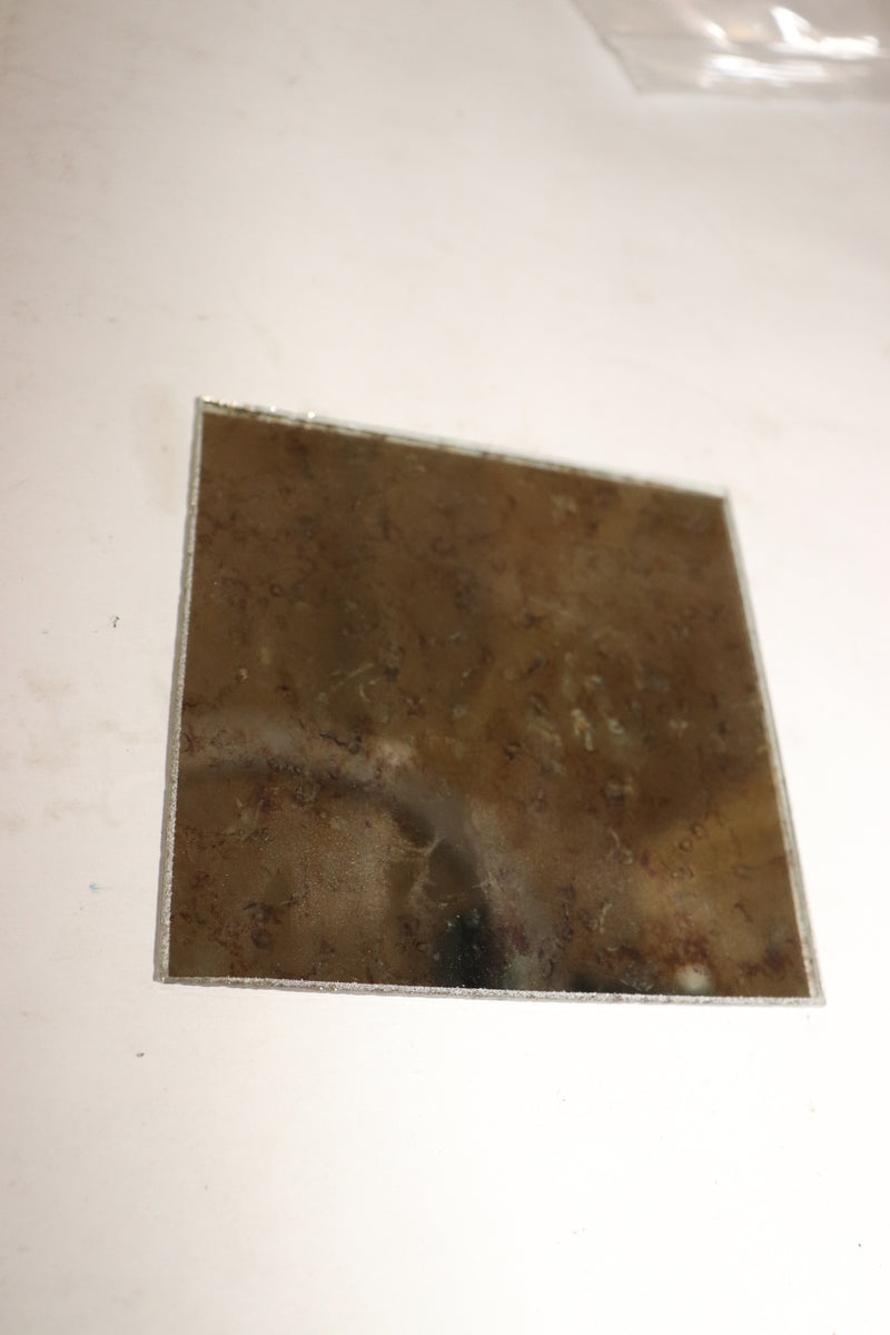 Alderfer Glass Smokey Quartz Antique Mirror 1/8" Thick x 4" x 4" 79