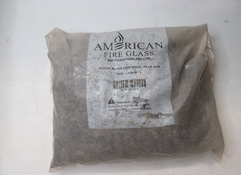 American Fireglass Lava Rock Black Medium 10 lb LAVA-M-10